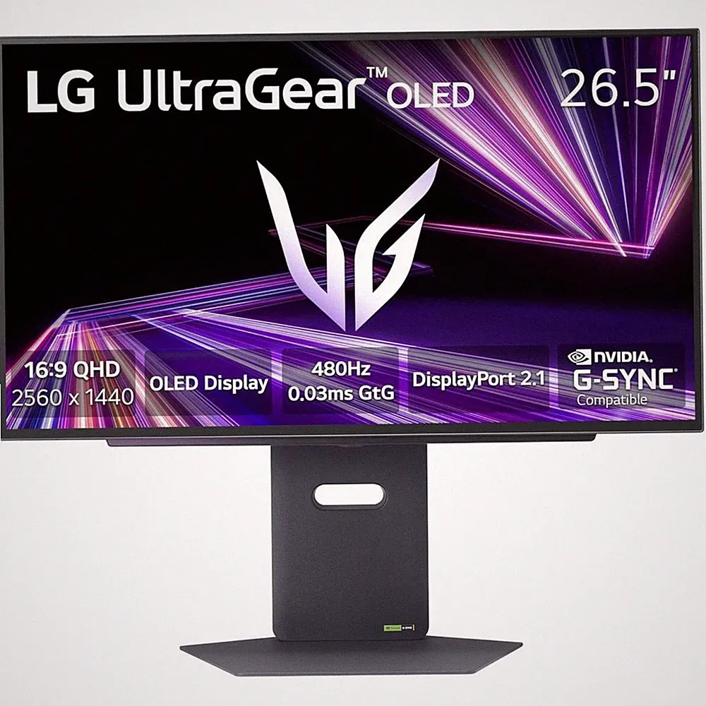 LG UltraGear 26.5" 2K QHD OLED 480 Hz Gaming Monitor FreeSync Premium Pro G-Sync