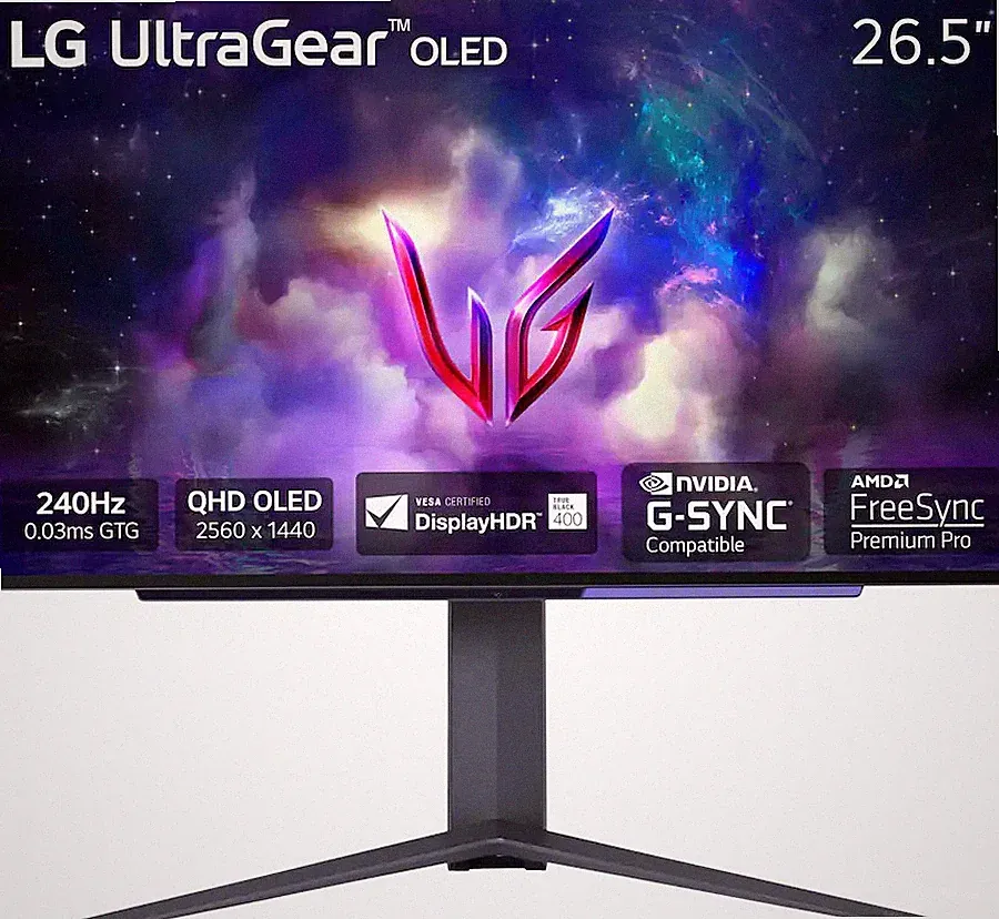 LG UltraGear 27'' (2560 x 1440) OLED QHD 240Hz .03ms GtG Monitor 27GS95QE-B