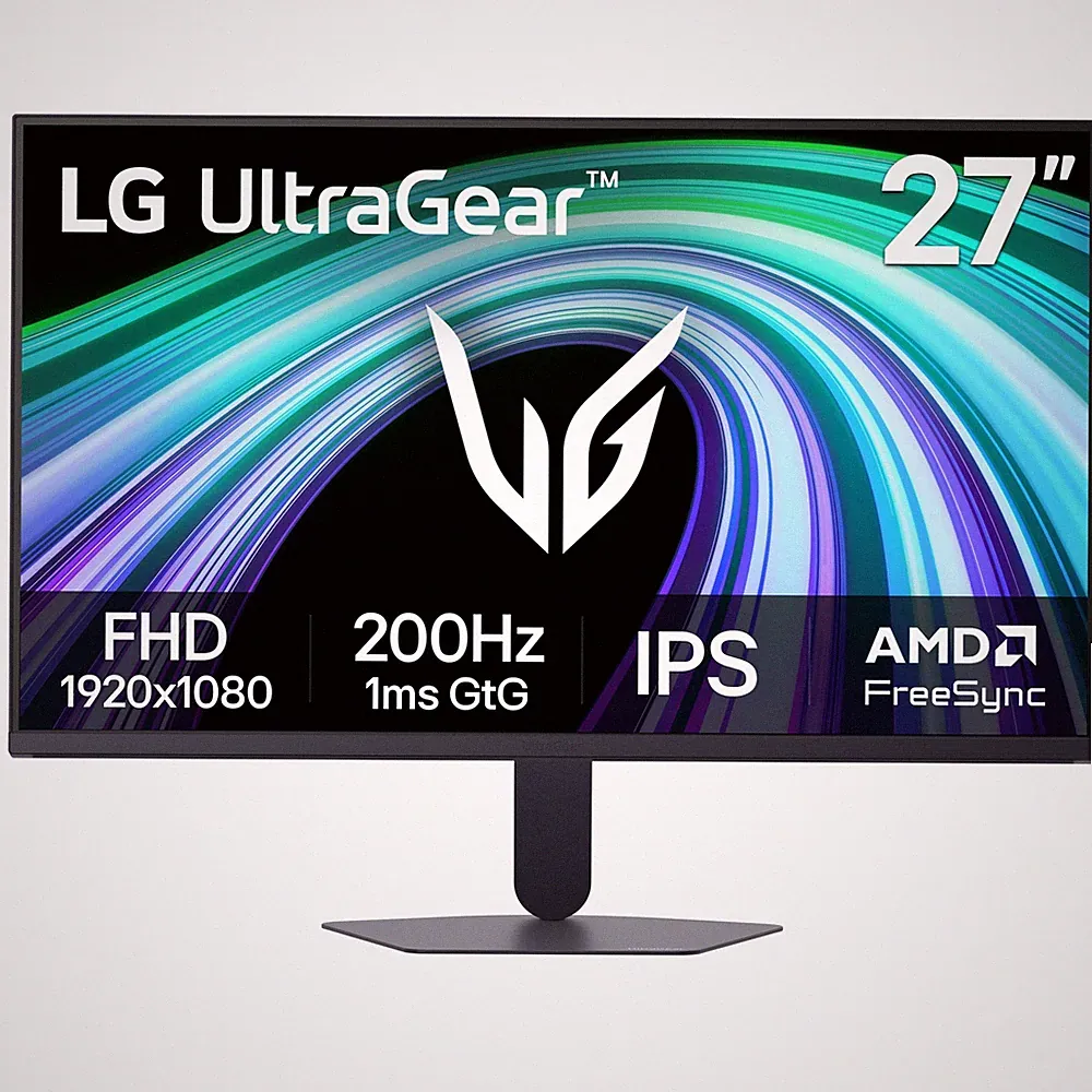 LG UltraGear 27" Gaming Monitor, Full HD 1080p IPS, 200Hz Refresh Rate, 1ms