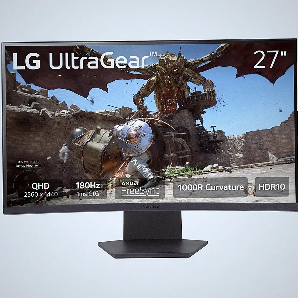 LG UltraGear 27-Inch QHD 2560x1440 1000R Curved VA Gaming Monitor, 180Hz Refresh
