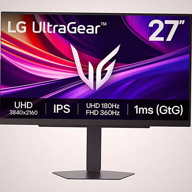 LG - UltraGear 27" IPS Dual Mode (4K UHD 180Hz, FHD 360Hz), 1ms, NVIDIA G-SYN...