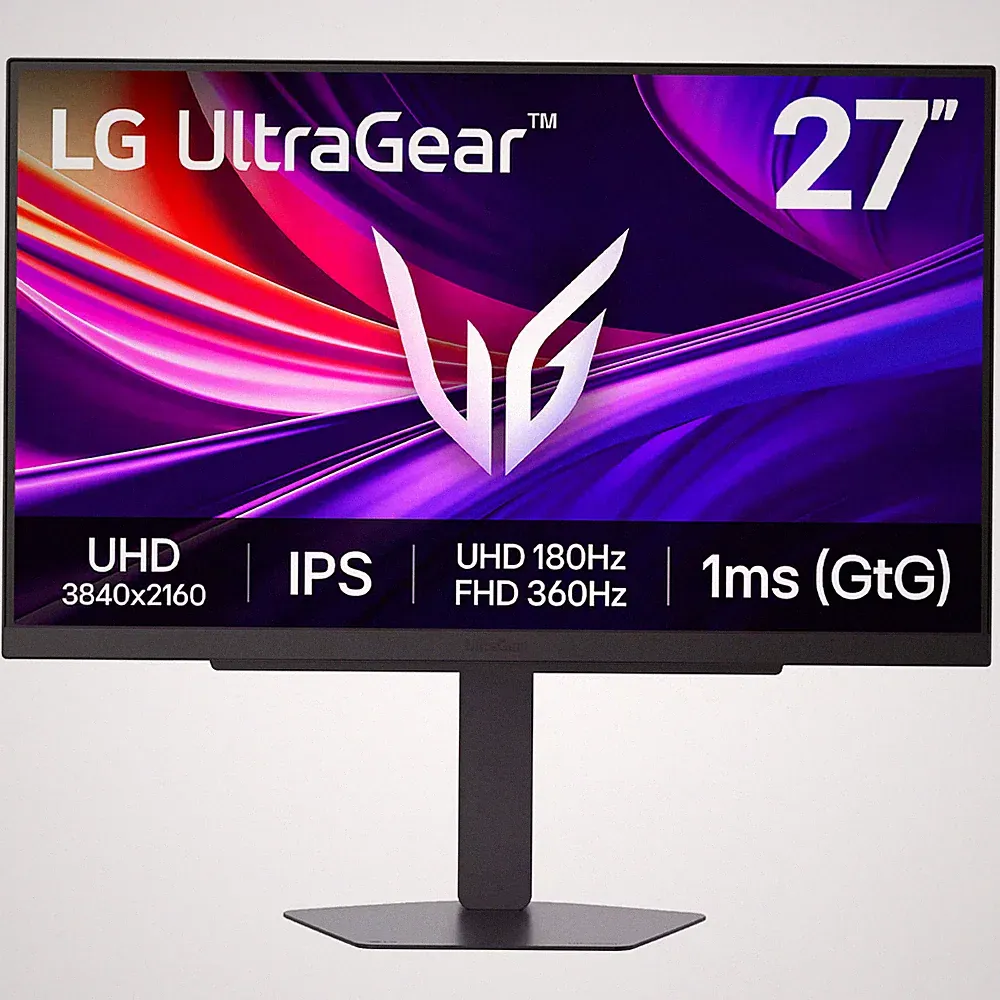 LG - UltraGear 27" IPS Dual Mode (4K UHD 180Hz, FHD 360Hz), 1ms, NVIDIA G-SYN...