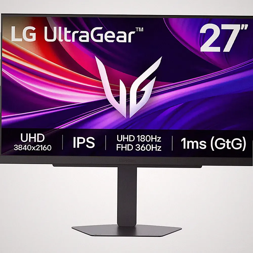 LG - UltraGear 27" IPS Dual Mode (4K UHD 180Hz, FHD 360Hz), 1ms, NVIDIA G-SYN...