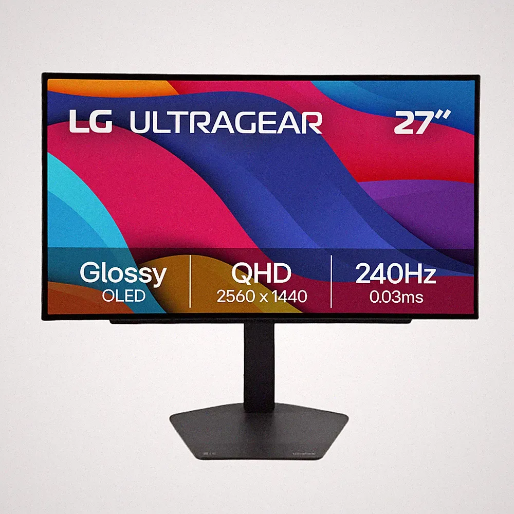 LG UltraGear 27" QHD Glossy OLED Gaming Monitor 0.03ms 240Hz - Black 27GX704A-B