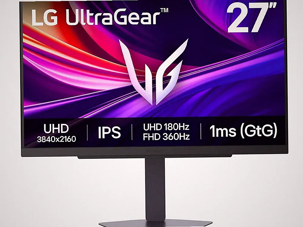 LG UltraGear 27" UHD 4K 180Hz / FHD 360Hz 1ms, FreeSync Premium & G-Sync, HDR400