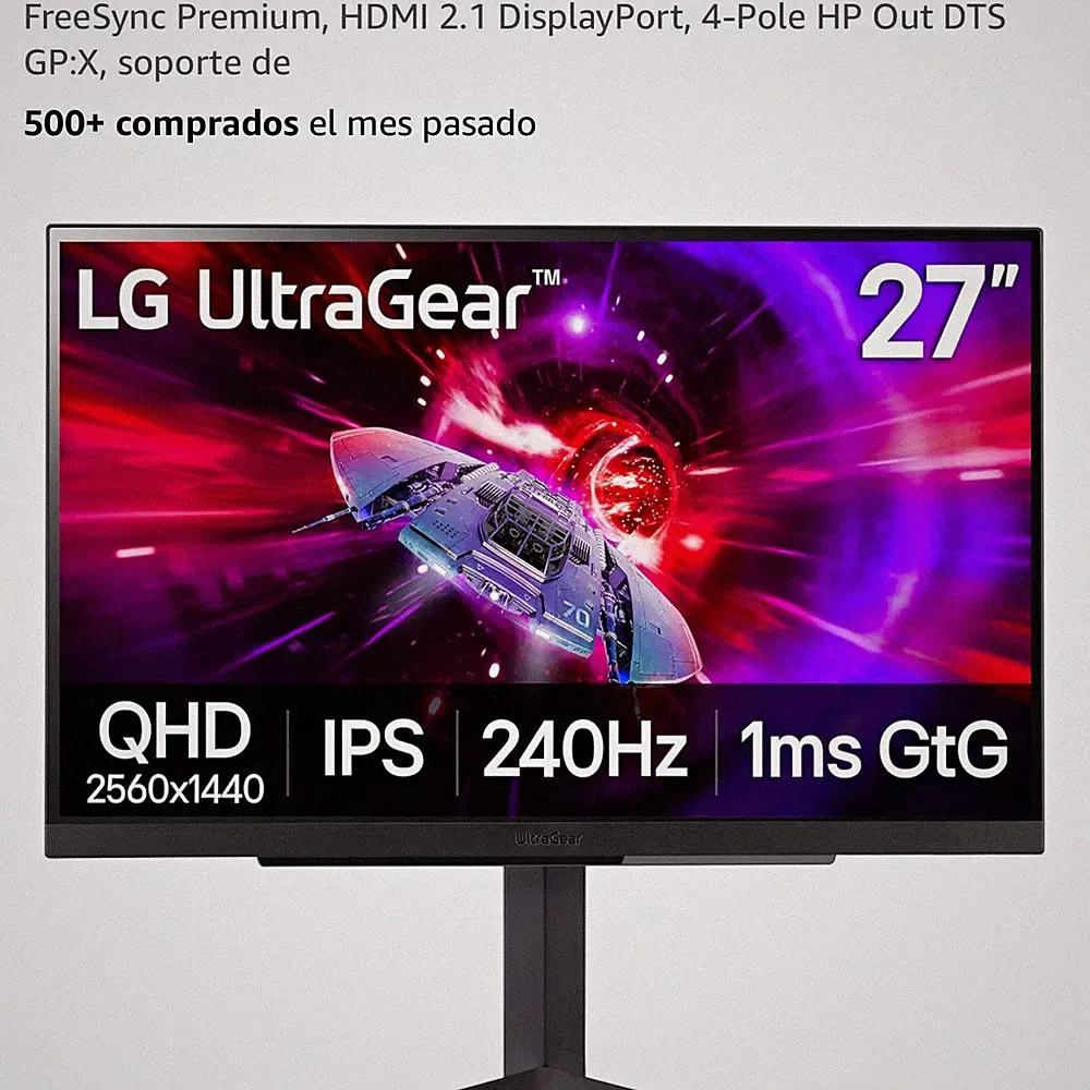 LG UltraGear 27GR83Q-B 27" QHD IPS Gaming Monitor 240Hz 1ms HDMI 2.1 DP