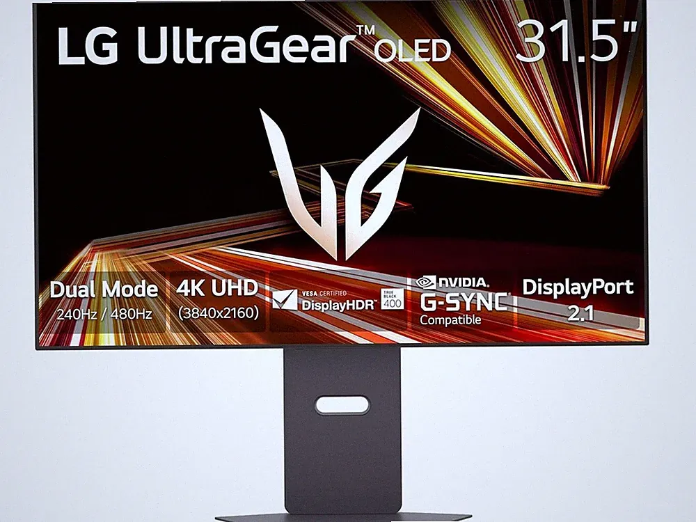 LG UltraGear 31.5" Dual Mode UHD 4K 240Hz, FHD 480Hz OLED Gaming Monitor, HDR10