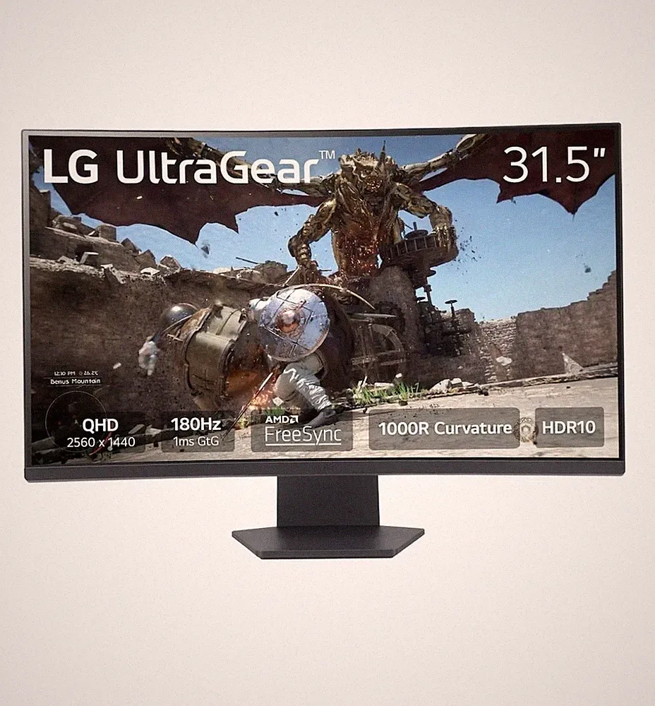 LG UltraGear 31.5" QHD 180Hz 1ms AMD FreeSync Gaming Monitor