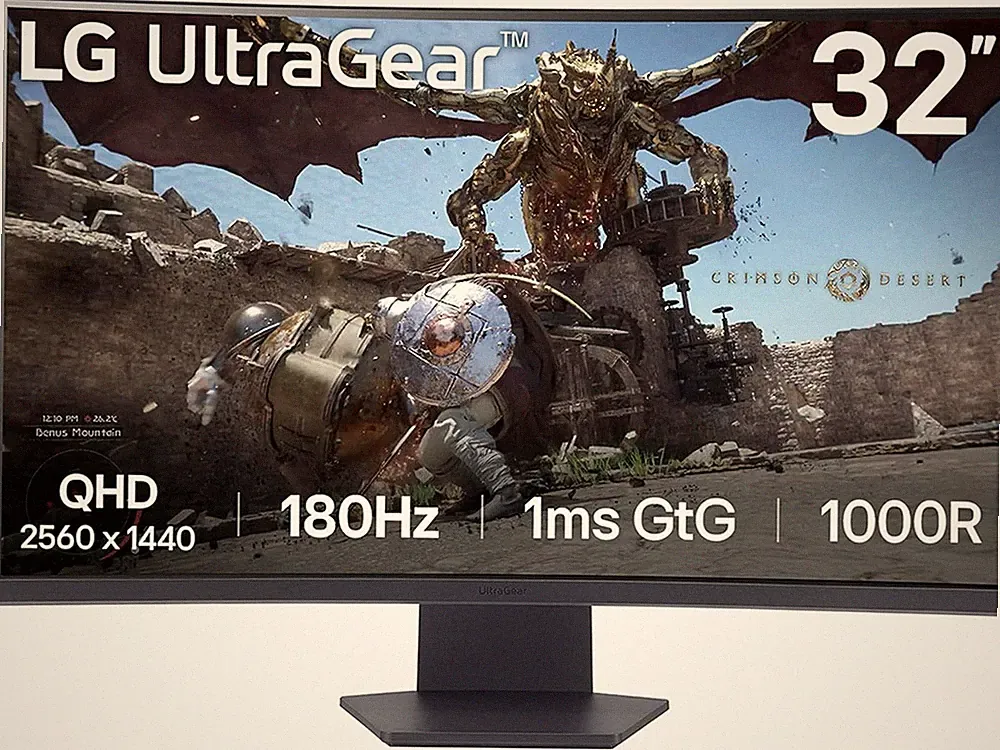 LG UltraGear 32 inch QHD 2K 1440P 180Hz with AMD FreeSync (Adaptive Sync) 1ms