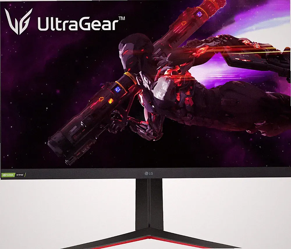 LG - UltraGear 32” Nano IPS QHD 1-ms G-SYNC Compatible Monitor with HDR - Black