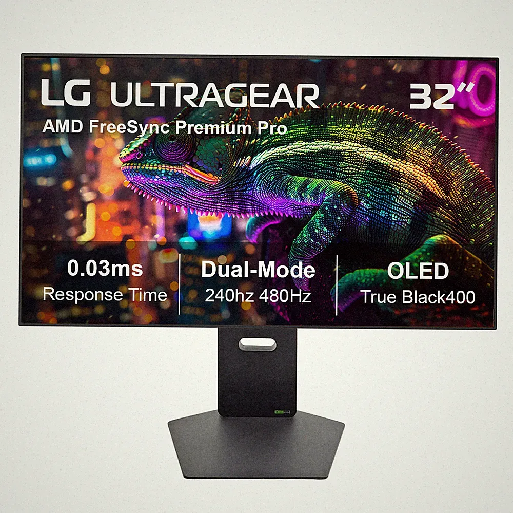 LG UltraGear 32" OLED 4K Dual-Mode FHD 480Hz 0.03ms AMD FreeSync Pro 32GX870A-B