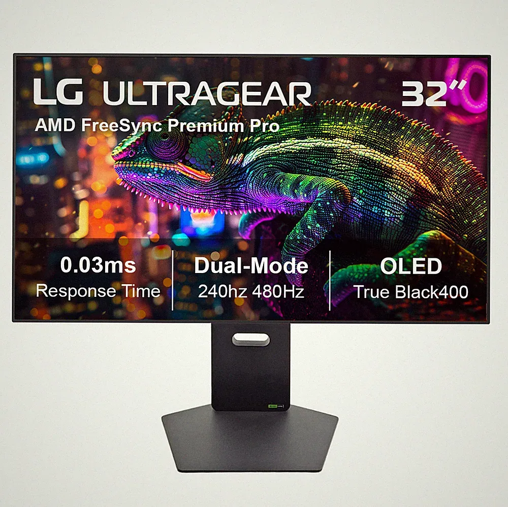 LG UltraGear 32" OLED 4K Dual-Mode FHD 480Hz 0.03ms AMD FreeSync Pro 32GX870A-B