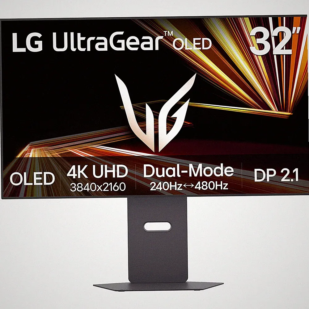 LG - UltraGear 32" OLED Dual Mode (4K UHD 240Hz, FHD 480Hz) 0.03ms G-SYNC Com...