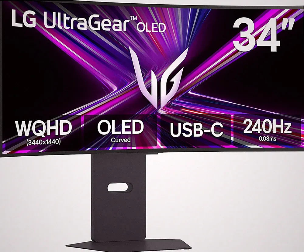LG - UltraGear 34" OLED Curved WQHD 240Hz 0.03ms AMD FreeSync Premium Pro Gam...