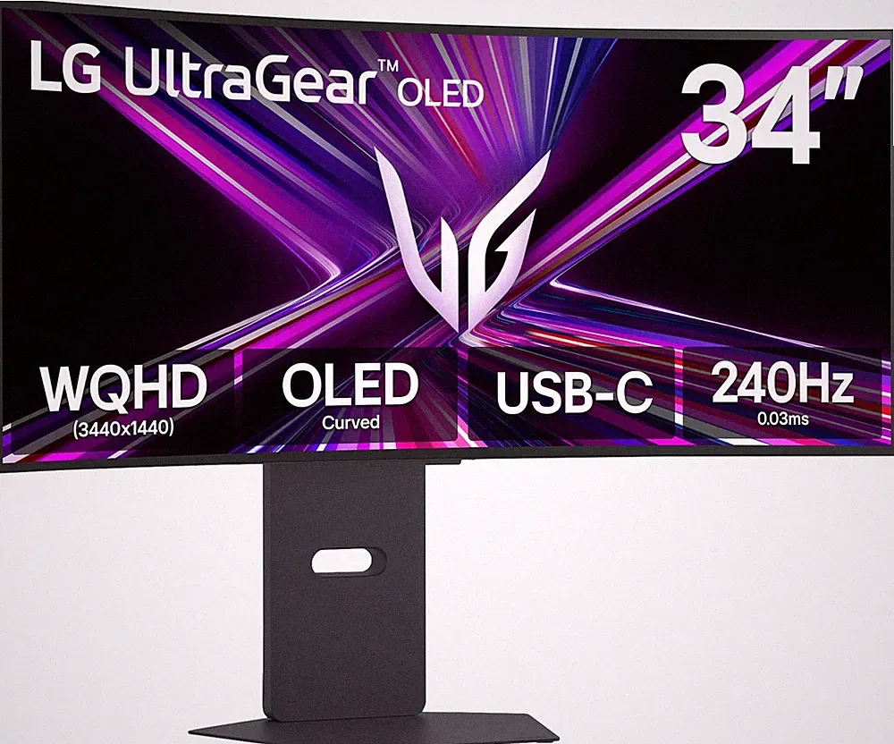 LG - UltraGear 34" OLED Curved WQHD 240Hz 0.03ms AMD FreeSync Premium Pro Gam...