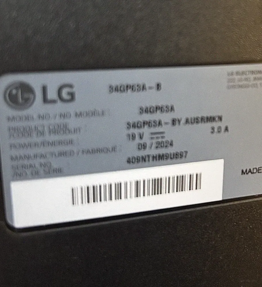LG UltraGear 34GP63A-B 34'' QHD HDR VA LED Curved Gaming Monitor