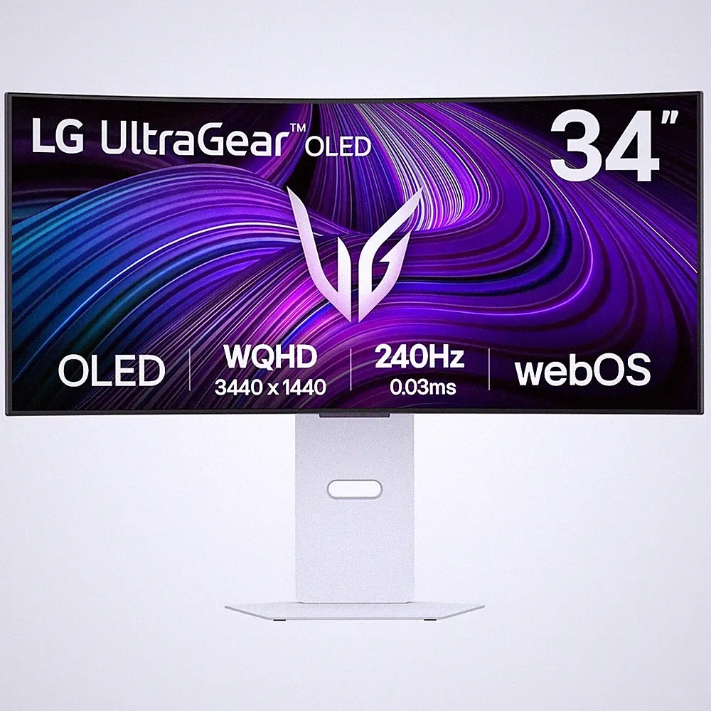 LG UltraGear 34GX90SA-W 34" 21:9 UltraWide QHD 240Hz Curved OLED HDR Gaming Moni