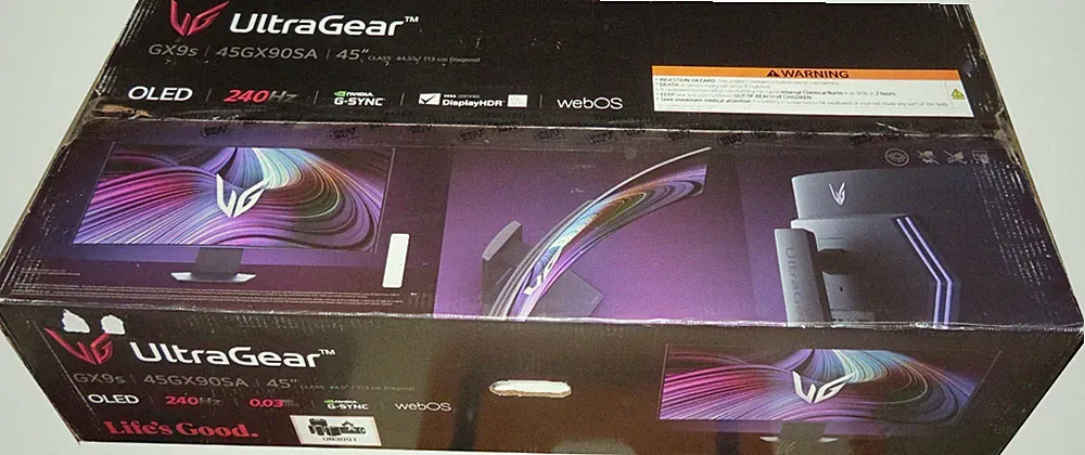 LG UltraGear 45" OLED Curved Smart Gaming Monitor WQHD 240Hz G-Sync 45GX900A-B