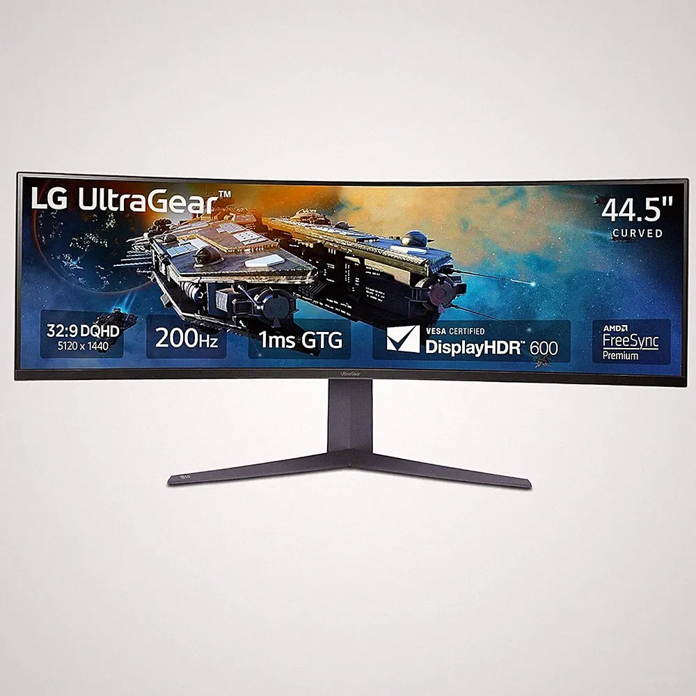 LG UltraGear 45GR65DC-B 44.5" 32:9 DQHD 200Hz Curved VA HDR Gaming Monitor, Blac