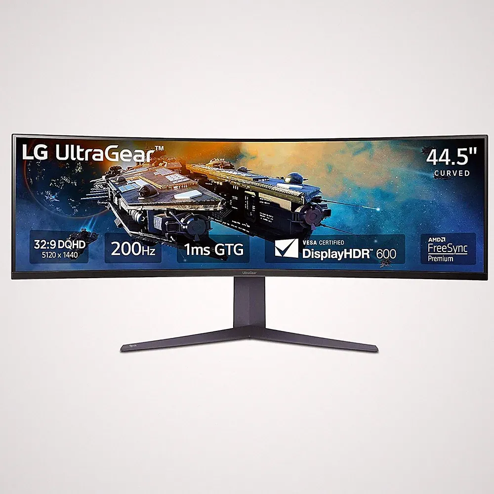 LG UltraGear 45GR65DC-B 44.5" 32:9 DQHD 200Hz Curved VA HDR Gaming Monitor, Blac