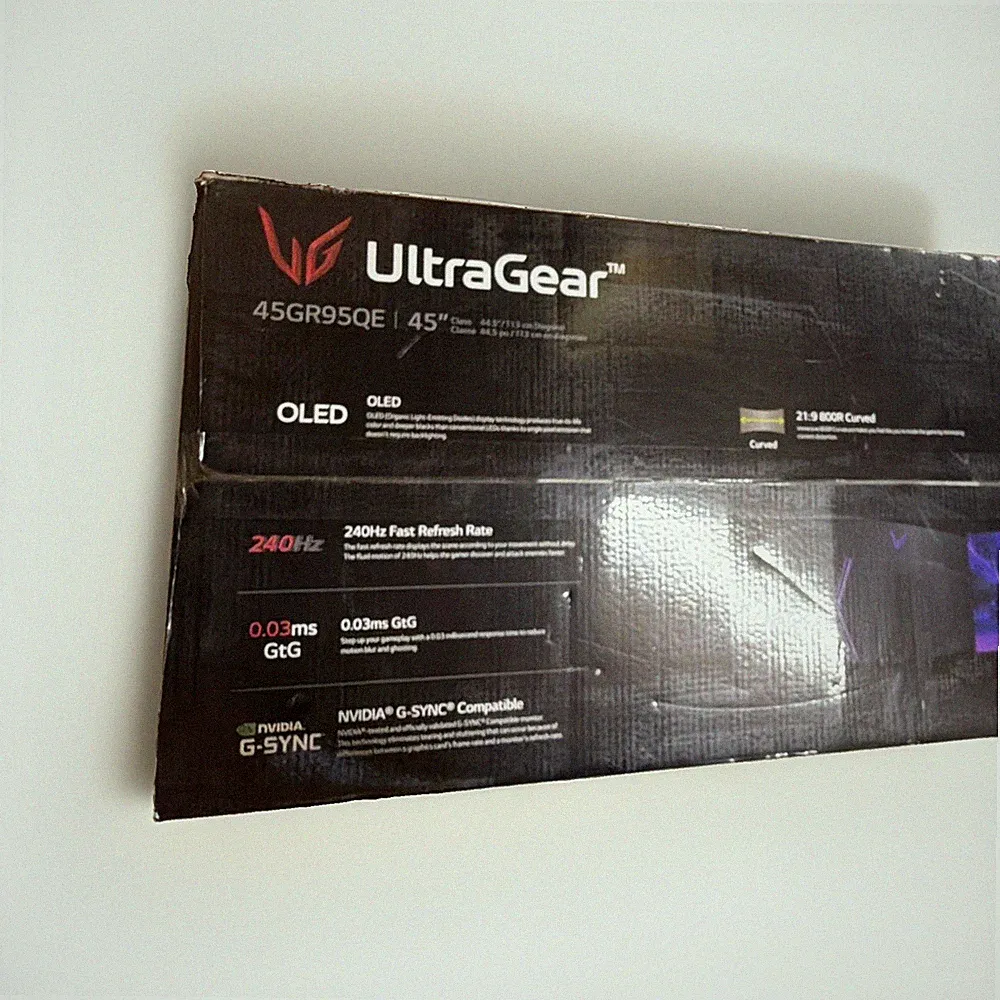LG UltraGear 45GR95QE-B 45in OLED Curved Ultrawide 240Hz 3440x1440