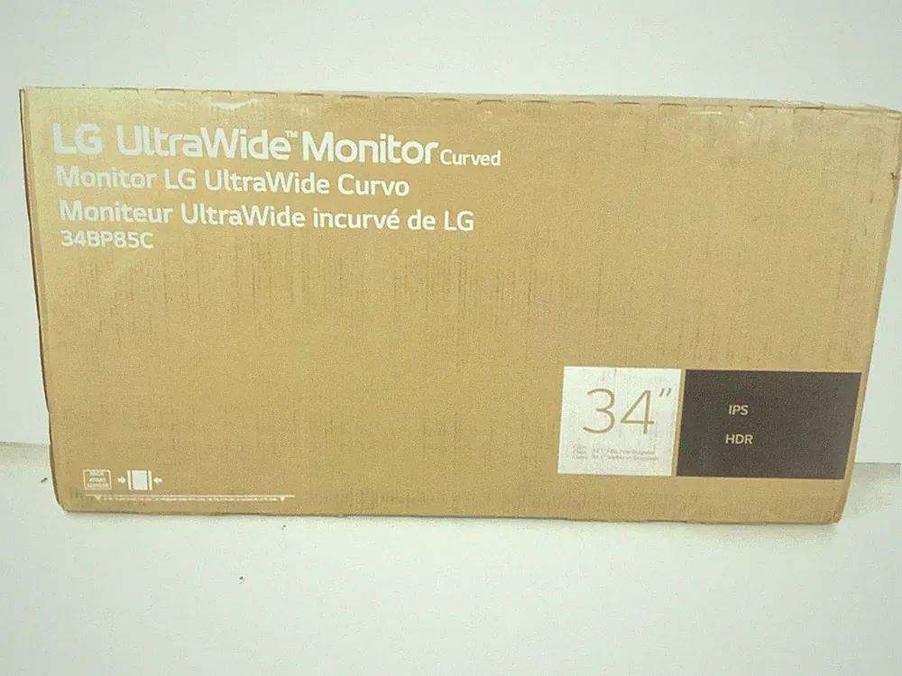 LG UltraWide 34" 1440p Curved Monitor - HDR10, FreeSync, 60Hz - 34BP85CN-B
