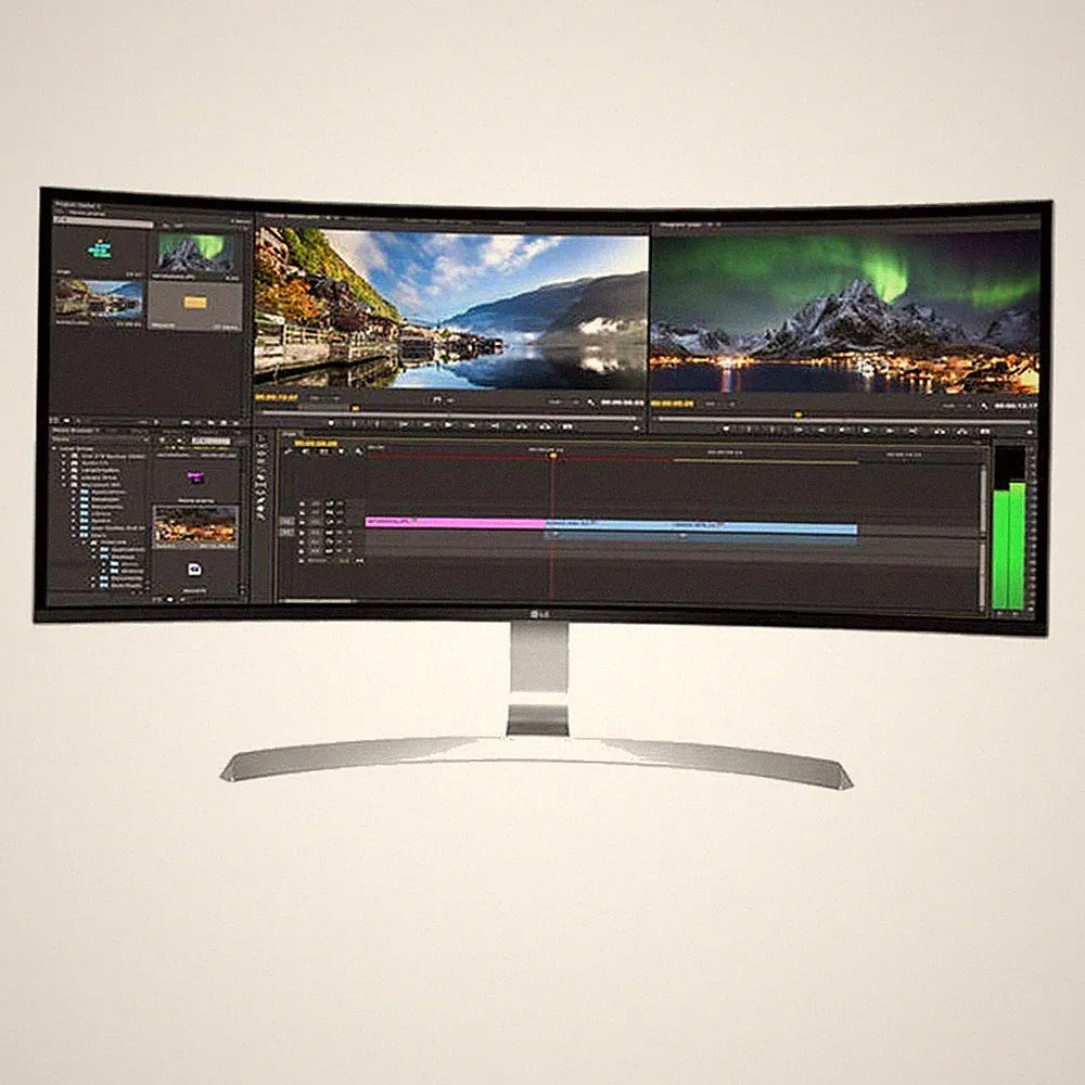 LG Ultrawide 34" LED LCD Monitor 21:9 TAA Compliant 34CB99-W, White used Grade