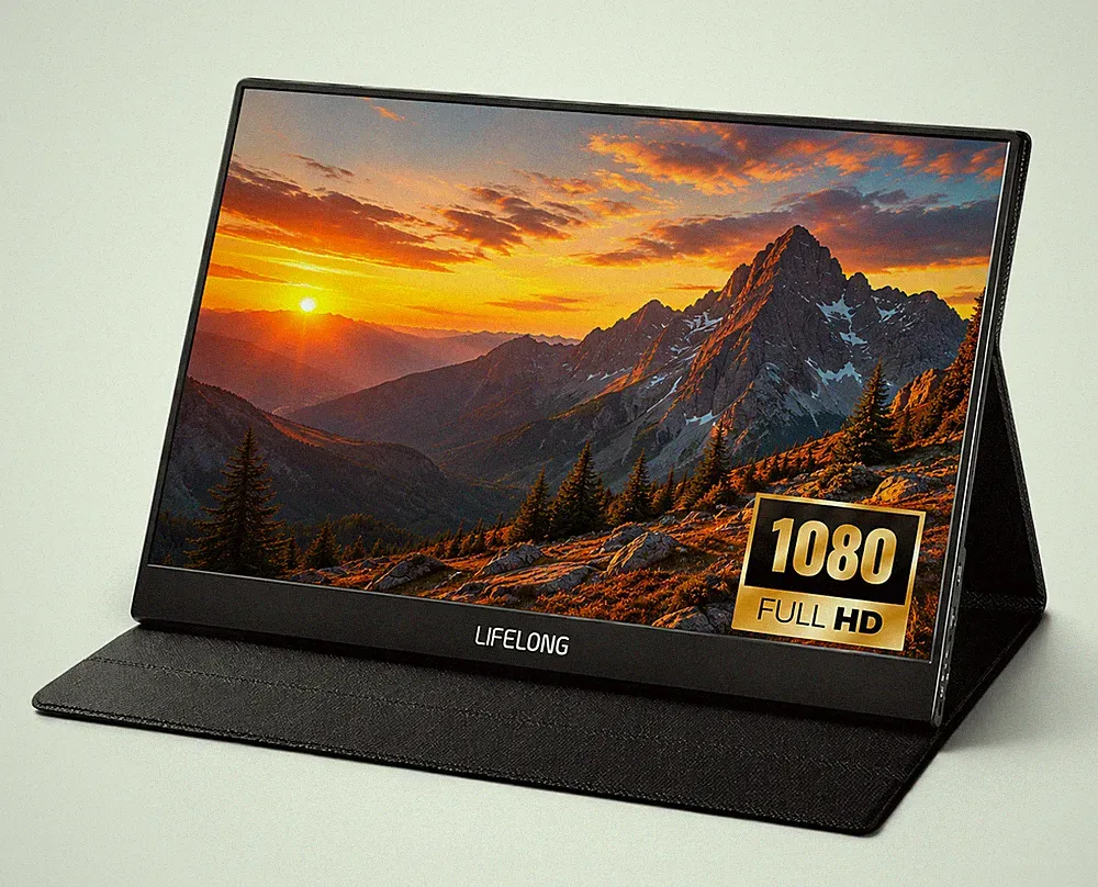 Lifelong G70 15.6" FHD 1080p 60Hz 6ms Portable Monitor w/ USB-C and Mini HDMI