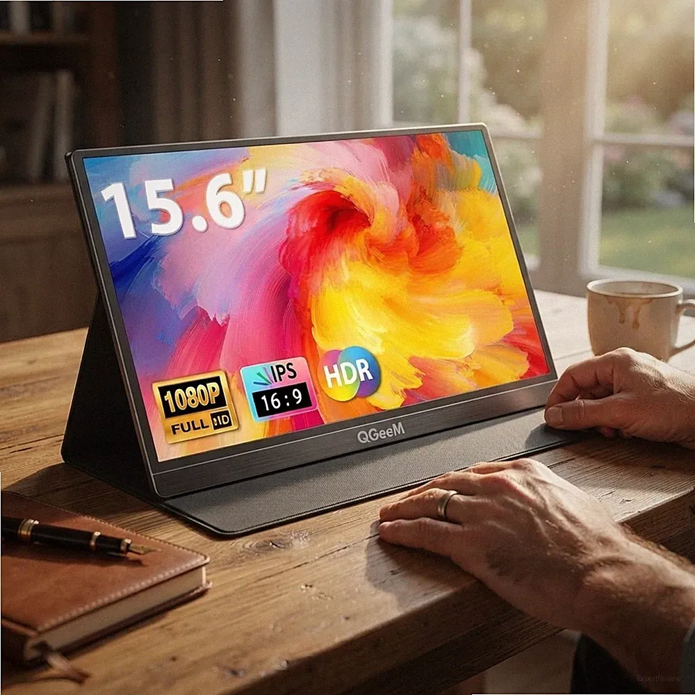Lightweight 15.6" IPS Portable Monitor - Gaming and Dual-Screen Companion