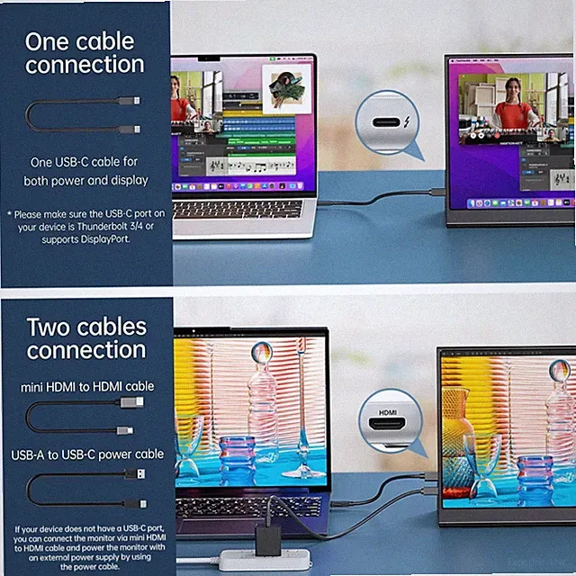 Lightweight External Monitor with Cover