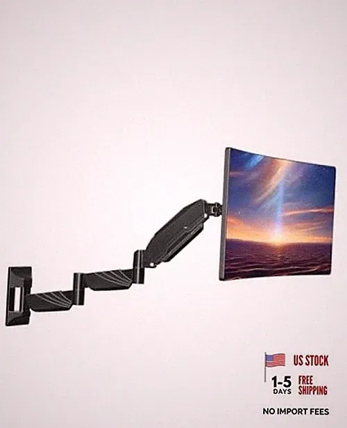Long Arm Monitor Wall Mount for 17-32” Screens, Supports 4.4-17.6lbs, Long