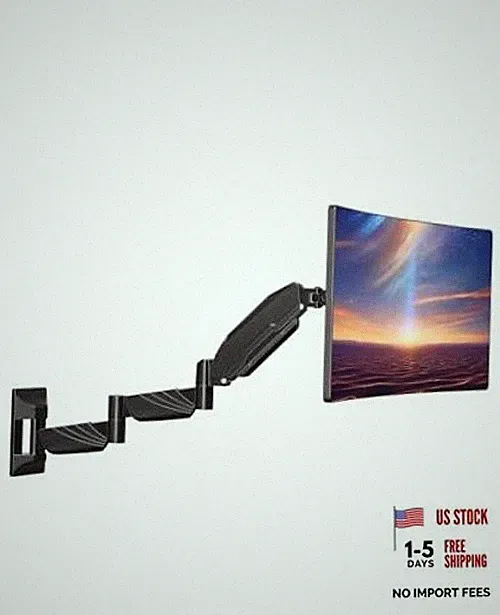Long Arm Monitor Wall Mount for 17-32” Screens, Supports 4.4-17.6lbs, Long