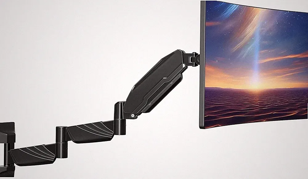 gaming monitor wall mount long arm