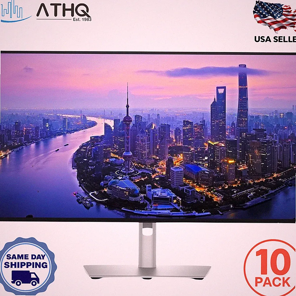 LOT OF 10 Dell UltraSharp U2725QE 27" 4K IPS Black Thunderbolt Hub Monitor 120Hz