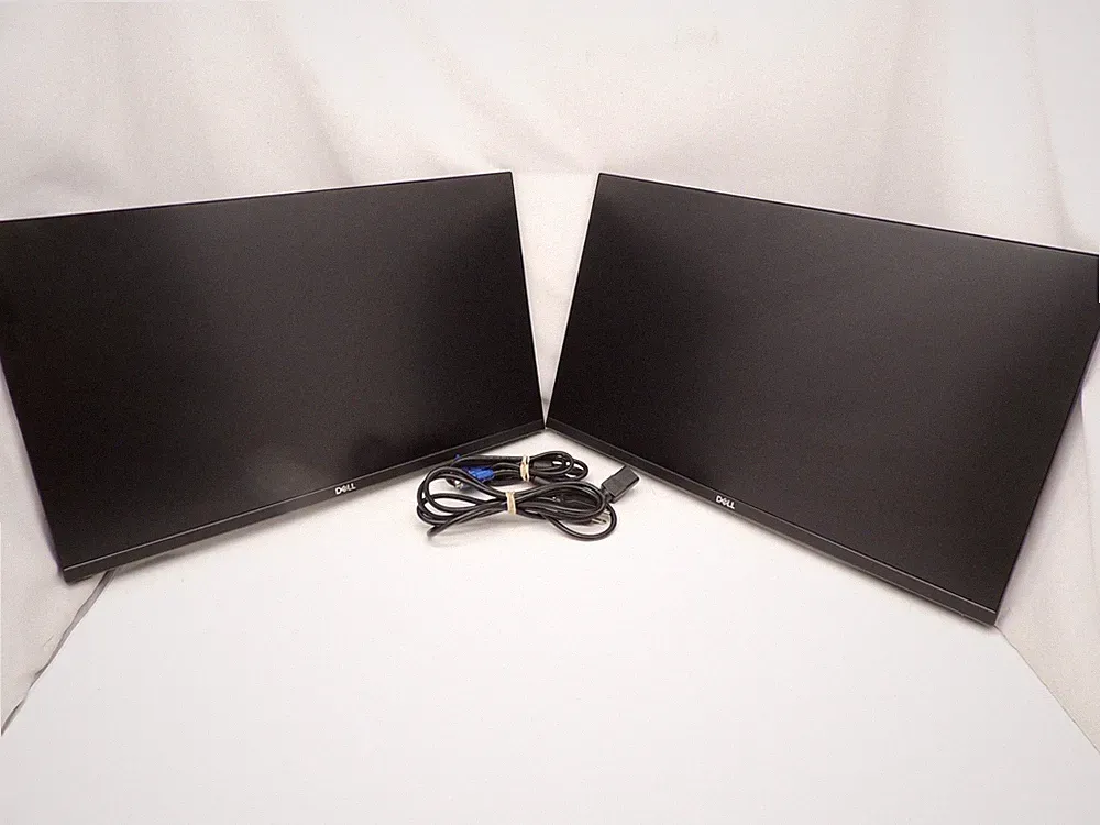 Lot of 2 Dell P2419H Full HD Dual 24" LED LCD Monitor VGA HDMI DP USB No Stand