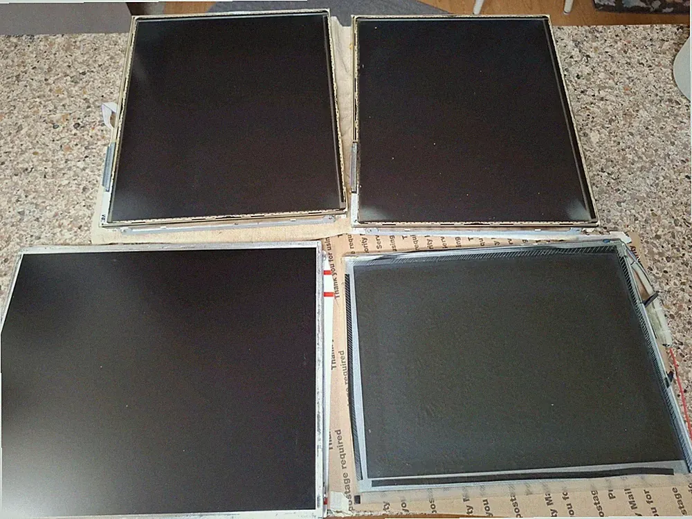 Lot Of 3 - 17" LCD Screen + 15" Monitor 3 have Touchscreens 4 Parts Not Complete