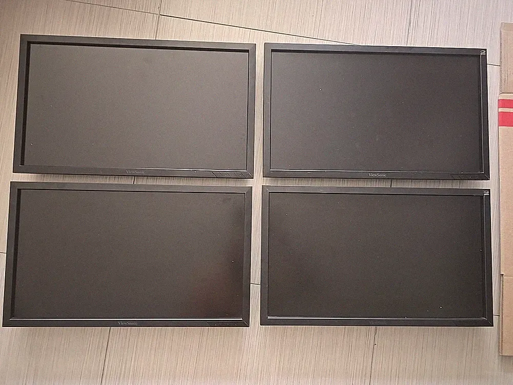 Lot Of 4 ViewSonic Full HD 1080p Monitor VG2239M-Led 22" LED DP DVI-D VGA