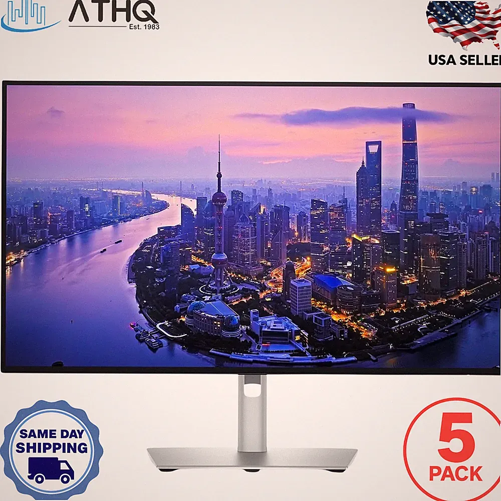 LOT OF 5 Dell UltraSharp U2725QE 27" 4K IPS Black Thunderbolt Hub Monitor 120Hz