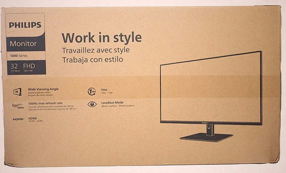 (MA5) Philips Monitor 1000 Series 32 FHD 31.5" 1920X1080 100Hz 1ms Mod. 32E1N11