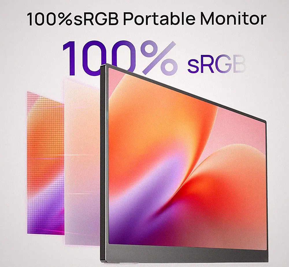 MAFNKOU 13.3" 1.2K Touch Portable Monitor USB-C HDMI Gaming Display
