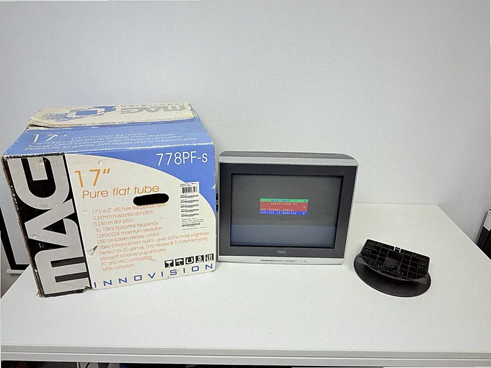 MAG Innovision 778PF 17” CRT VGA Monitor Vintage PC Retro Gaming Display Tested