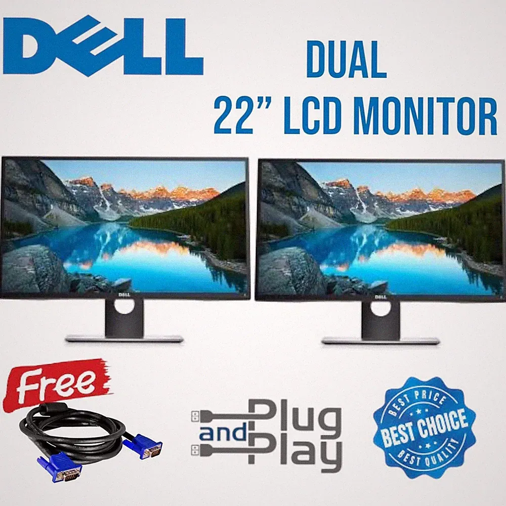 Major Brand 22-Inch Widescreen LCD Monitor FHD Gaming Business Stand HDMI