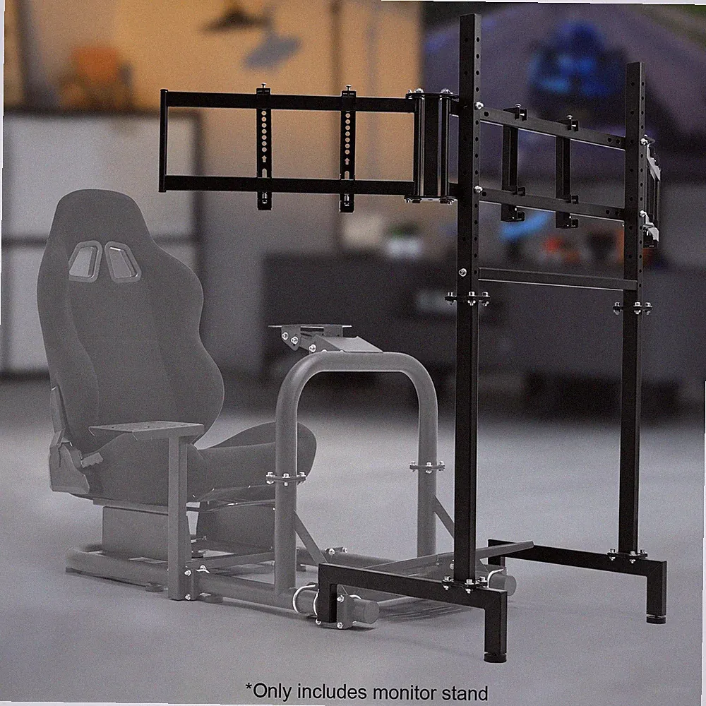 Marada Triple Screen Monitor Stand For 50mm Round Tube Racing Simulator Cockpit