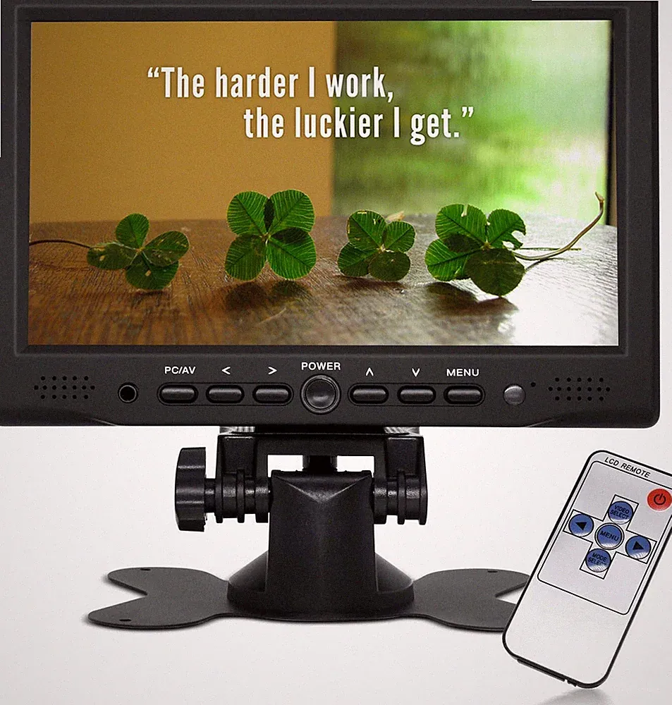 Mini 7'' Monitor Display Portable Security Monitor LCD Screen VGA HDMI Speaker
