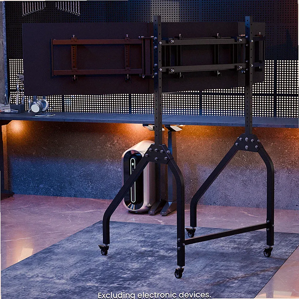 Minneer Triple Screen Monitor Stand Adjustable With Locking Wheel For Any