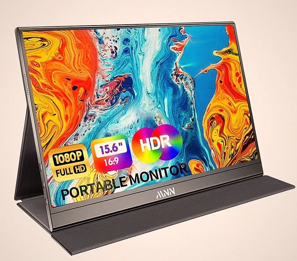 MNN 15.6" FHD 60Hz Portable Monitor USB-C HDMI IPS HDR Gaming Laptop
