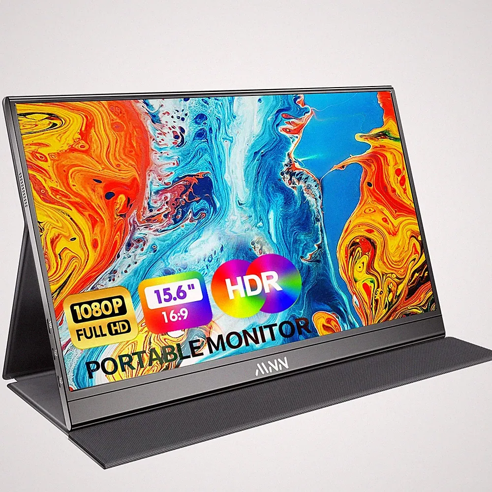 MNN Portable Monitor 15.6inch FHD 1080P USB C HDMI Gaming Ultra-Slim IPS Display