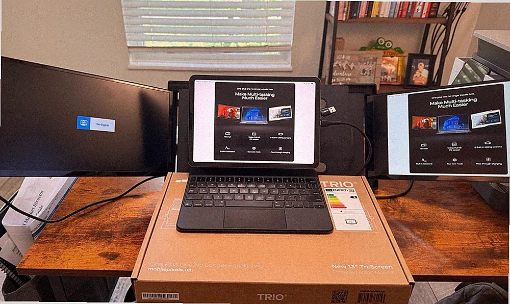 Mobile Pixels TRIO 13.3” Tri-Screen Laptop Monitor Extender 101-1003P04 Open Box