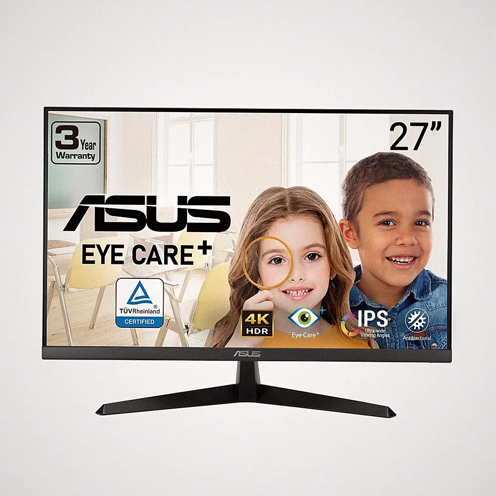 Monitor 27 Inch 4K UHD IPS HDMI DisplayPort Speaker ASUS VY27UQ Computer gaming