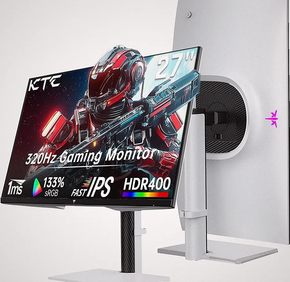 Monitor 27-Inch White Gaming Monitor WQHD (2560X1440) Fast IPS, 300Hz (Supports